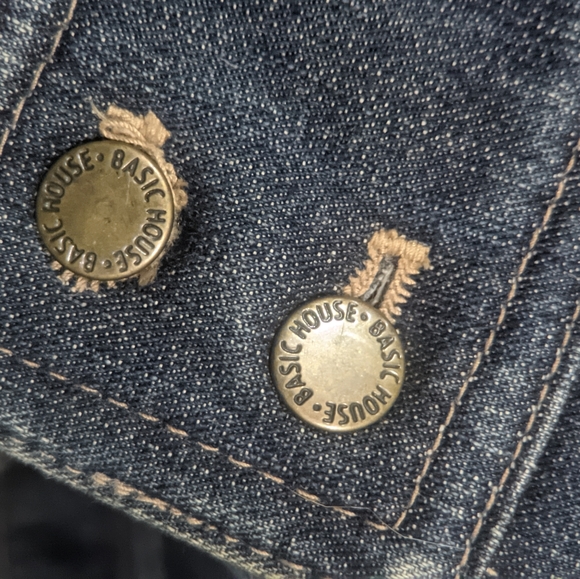 Basic house denim jacket inside golden woollen Korea size S 95 ( 1 gift 🎁) - Picture 6 of 9